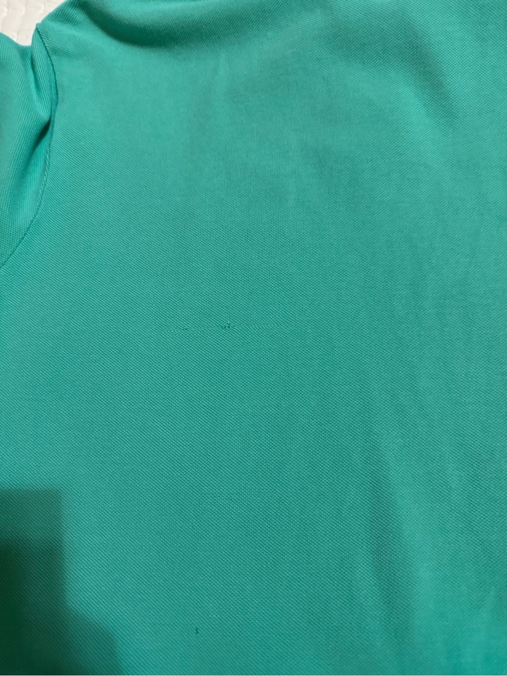 Upcycled Mens Ralph Lauren Turquoise Ruffle-Hem Polo Top - Picture 11 of 11